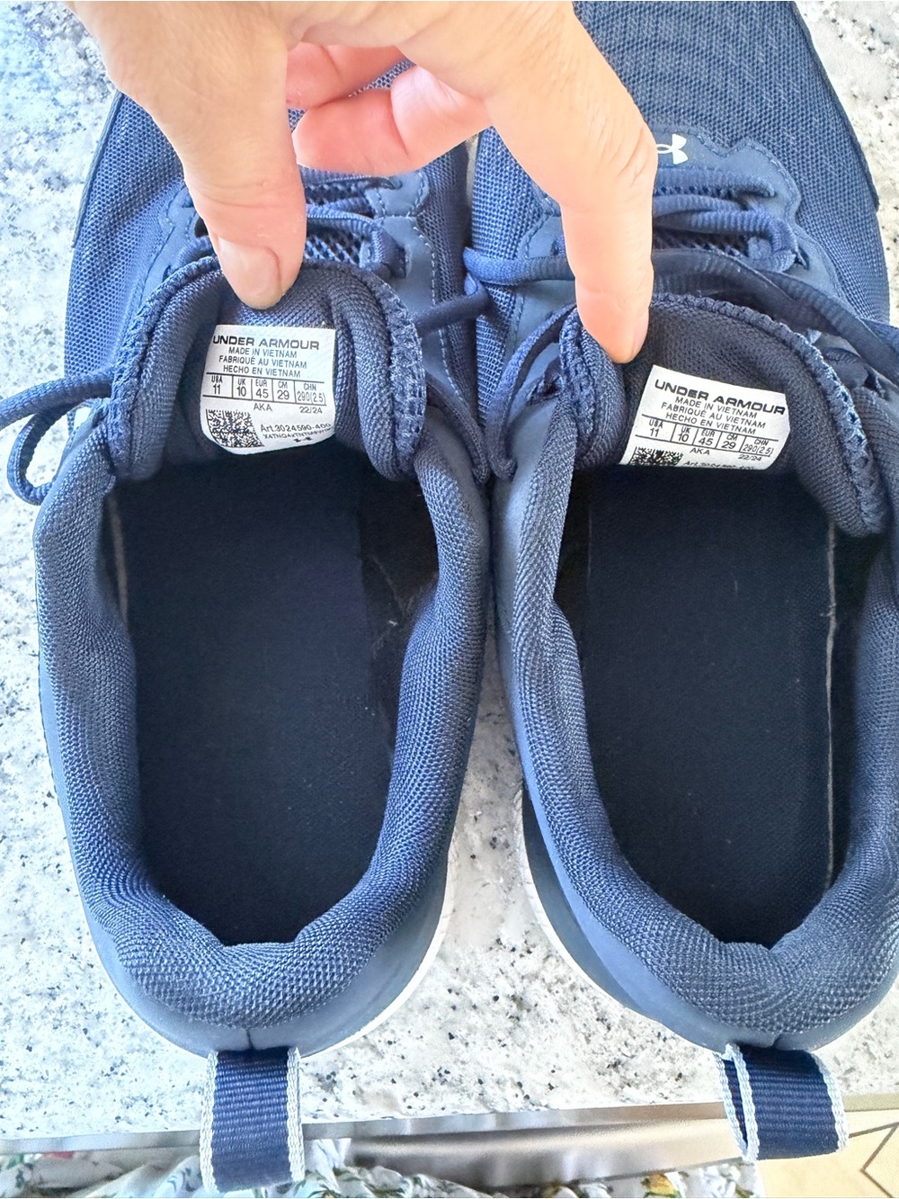 Under Armour Men’s Navy Blue Athletic Training Shoes - Picture 7 of 9